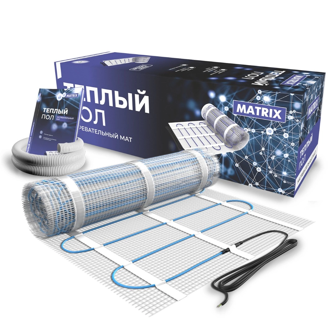 Теплый пол нагревательный мат MATRIX 1 кв.м